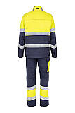 Nehořlavá antistatická pracovní blůza GOODPRO JAKUB Hi-Vis, žlutá/navy blue