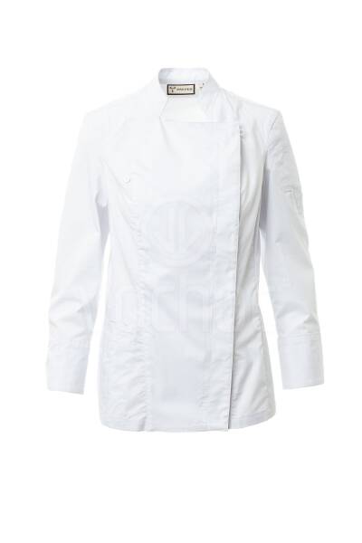 Kuchařský dámský rondon STARRED MESH LADY (lycra), bílá