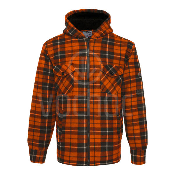 Pracovní termokošile s kapucí TERRAX, černá-oranžová