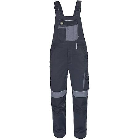 Pracovní montérkové kalhoty s laclem MAX ECO STRETCH, černá