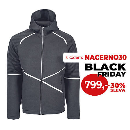 Pracovní mikina s kapucí L-SURE CRAIG, černá