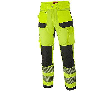 Reflexní strečové kalhoty Bennon EREBOS class 2 Hi-VIS, žluto-černé