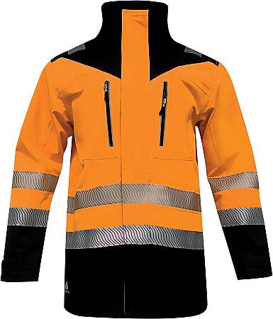 Lehká bunda do deště Delta GRAFIZHV, oranžová/černá