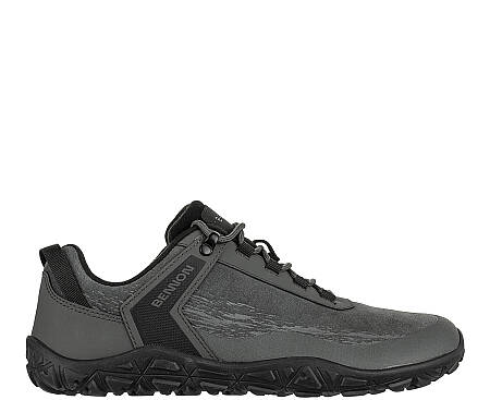 Kožená treková obuv BNN BAREFOOT OUTDOOR, šedá