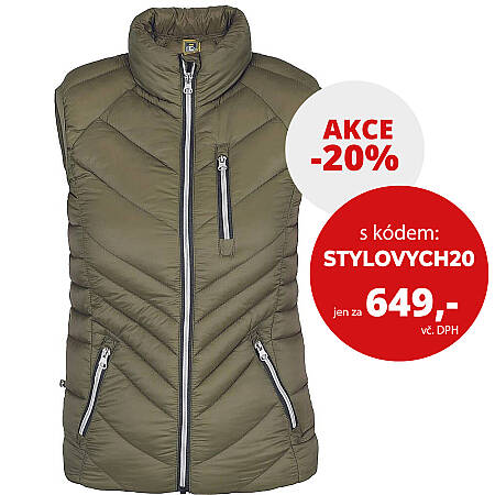 Dámská zateplená vesta L-SURE SYLVIA LADY, olivová