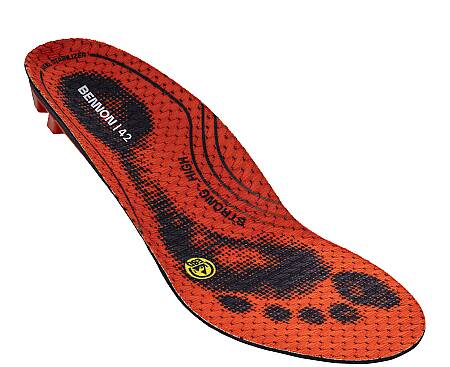 Vkládací stélka do obuvi ORTHOCOMFORT ESD Strong High Insole, černo-červená